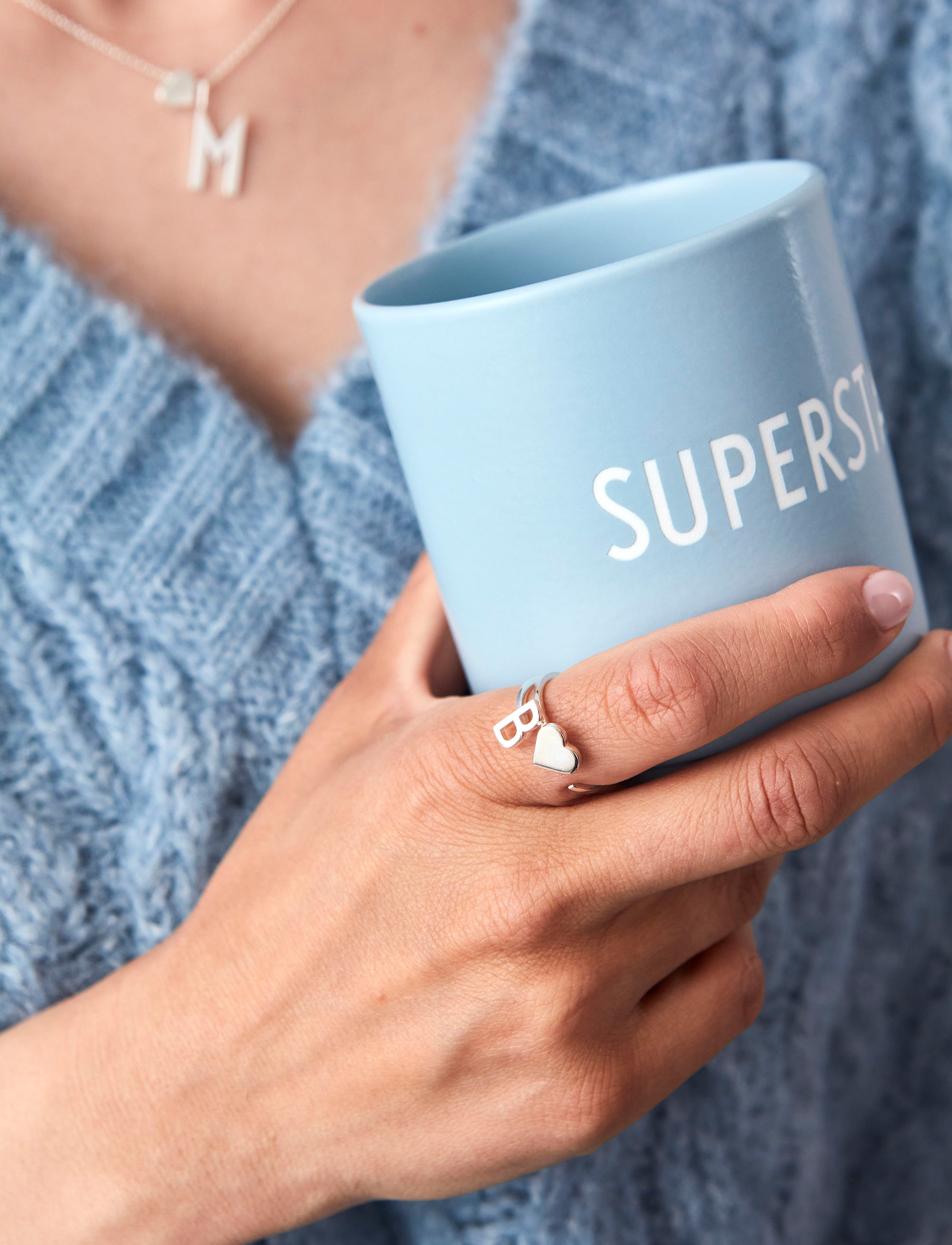 Design Letters Ring A-Z Silver, One Size, Jewellery, Silber - Rings, Frauen