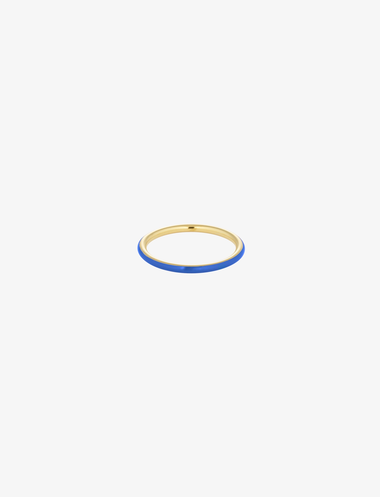 Design Letters Classic Stack Ring, Damen, Emaille Stapelring, Blau, Gr.50
