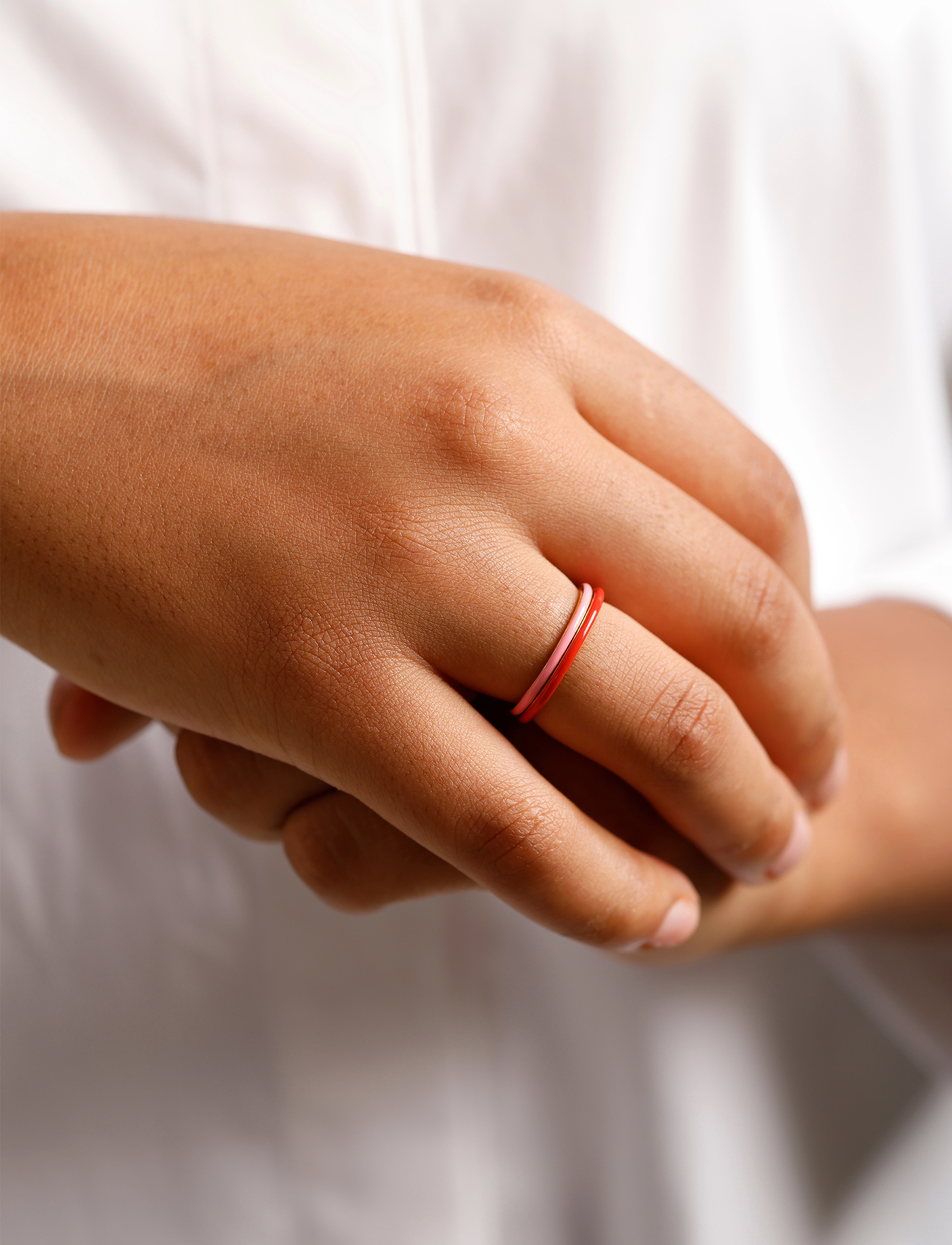 Design Letters - Classic Stack Ring - rings - pink 1905c - 1