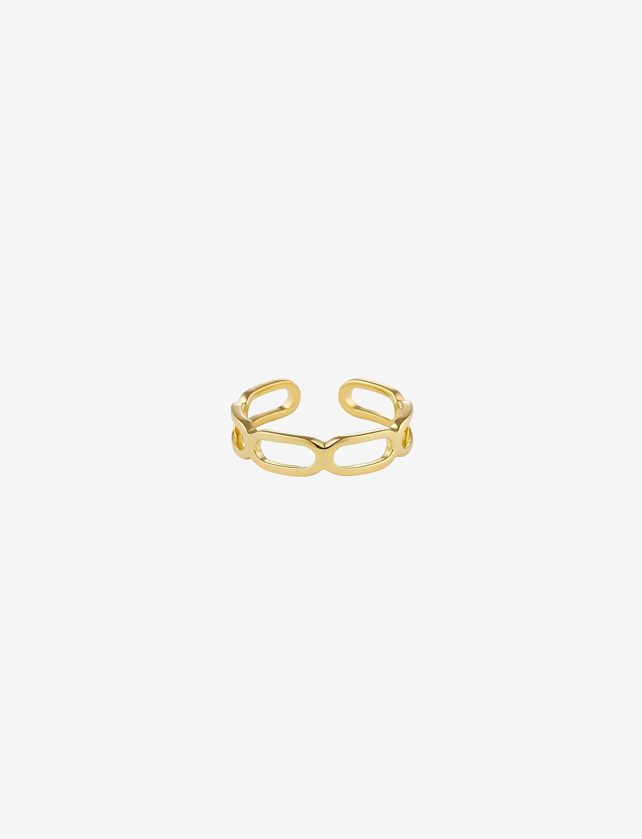 Design Letters - Square Link Ring - gold - 0