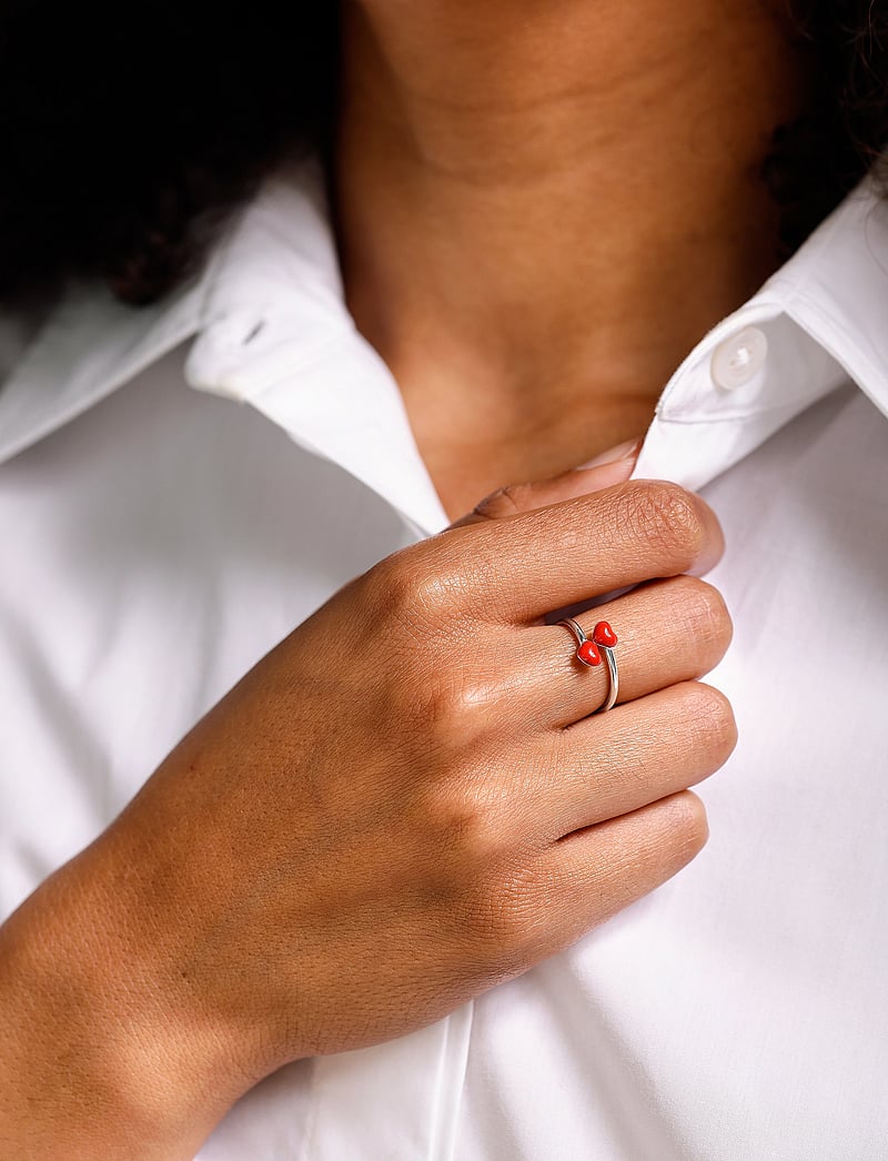 Design Letters - Little Big Love Ring - Silver - ringe - deep sea coral - 0