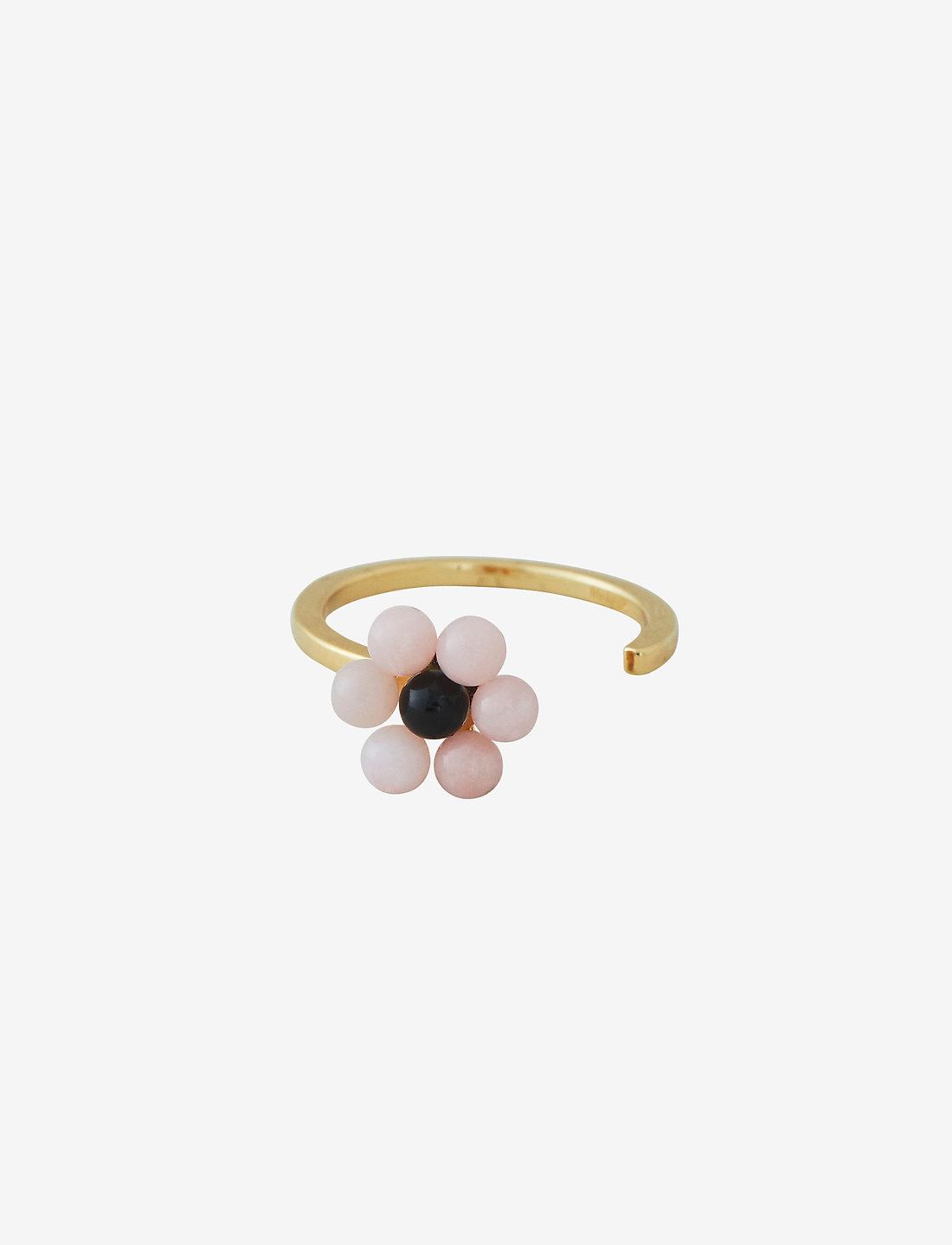 Design Letters - My Flower Ring 10 mm GOLD - pierścionki - pink - 1