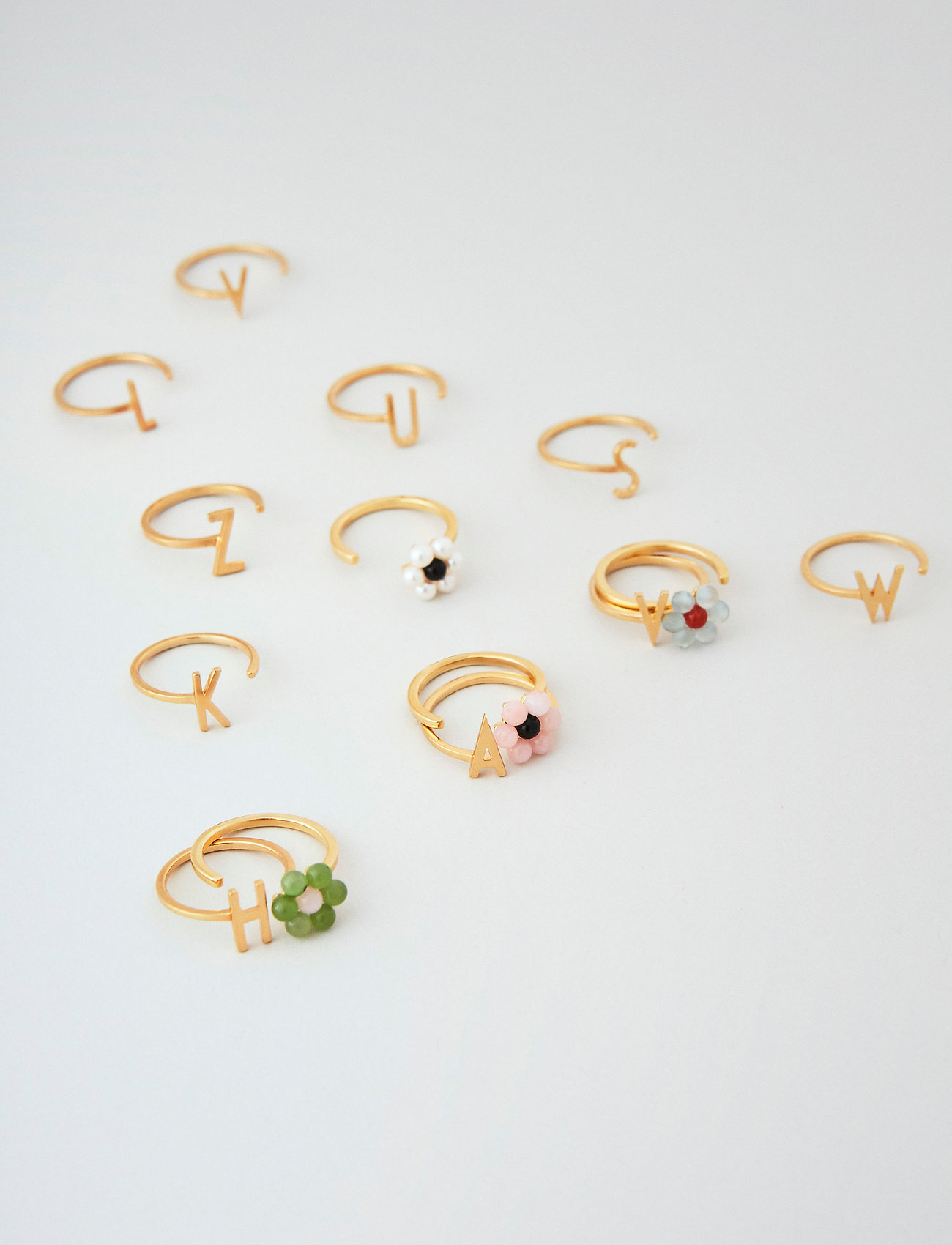 Design Letters - My Flower Ring 10 mm GOLD - festtøj til outletpriser - pink - 1