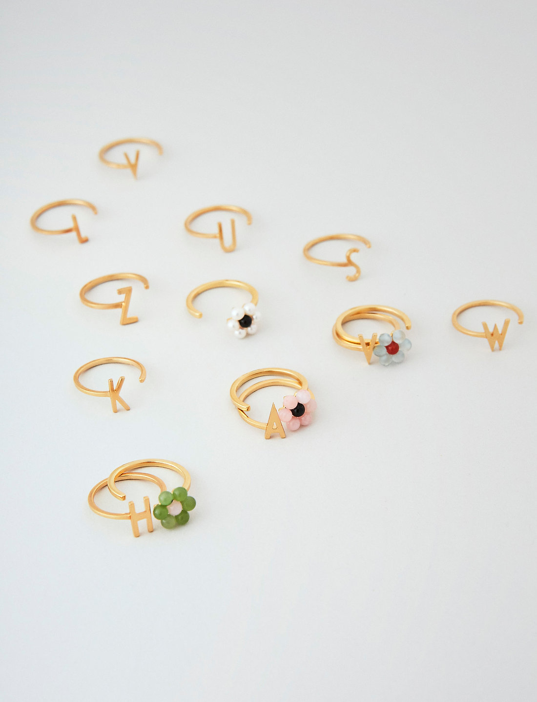 Design Letters - My Flower Ring 10 mm GOLD - pierścionki - pink - 0