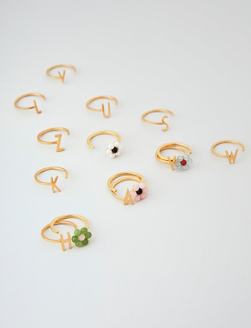 Design Letters - My Flower Ring 10 mm GOLD - ringe - pink - 0