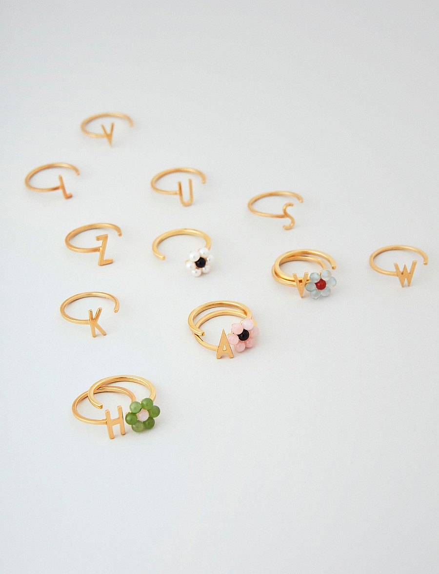 Design Letters - My Flower Ring 10 mm GOLD - ringe - pink - 0