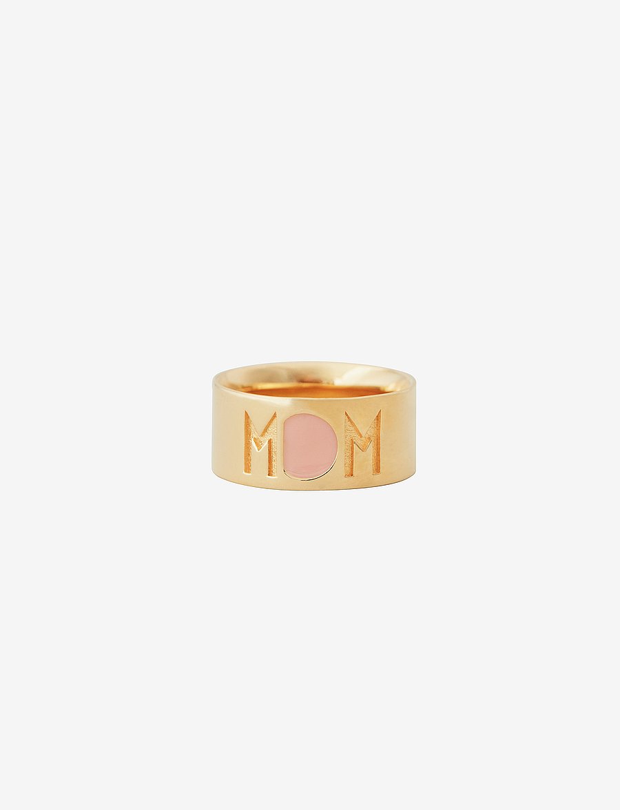 Design Letters - MOM Ring Gold plated - nach preis einkaufen - gold - 1
