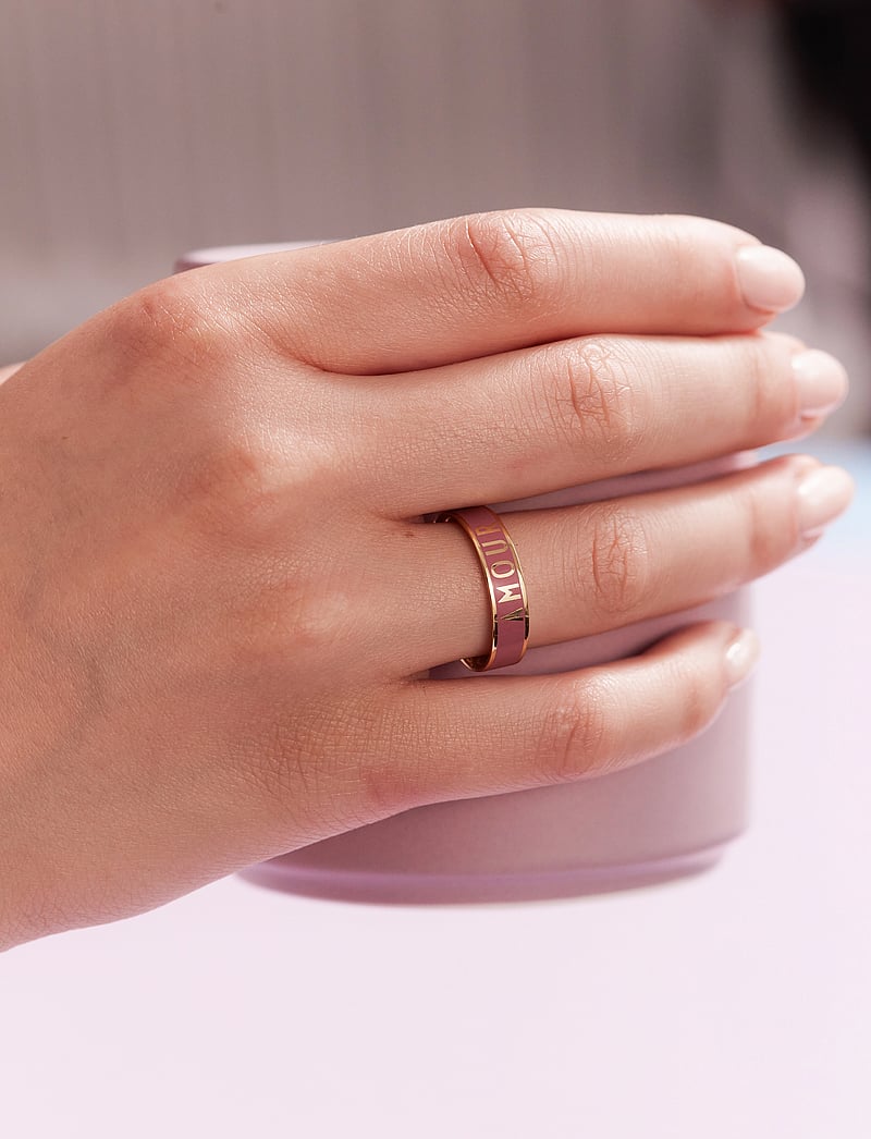 Design Letters - Word Candy Ring - ringar - dark pink 687c - 0