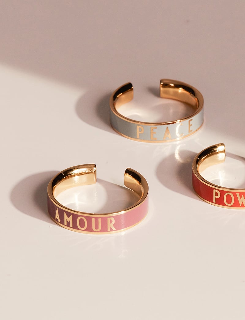 Design Letters - Word Candy Ring - ringar - dark pink 687c - 2