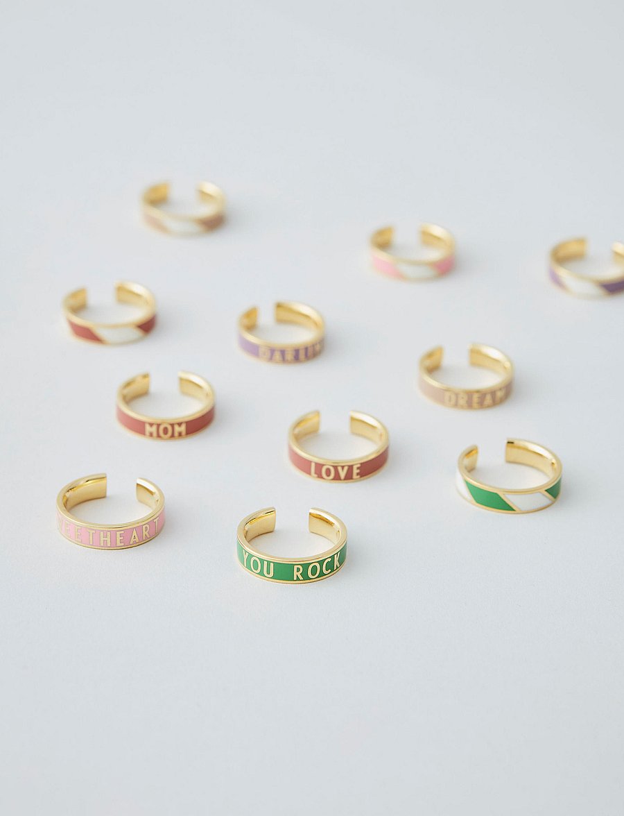 Design Letters - Striped Candy Ring - ringar - arwhite - 0