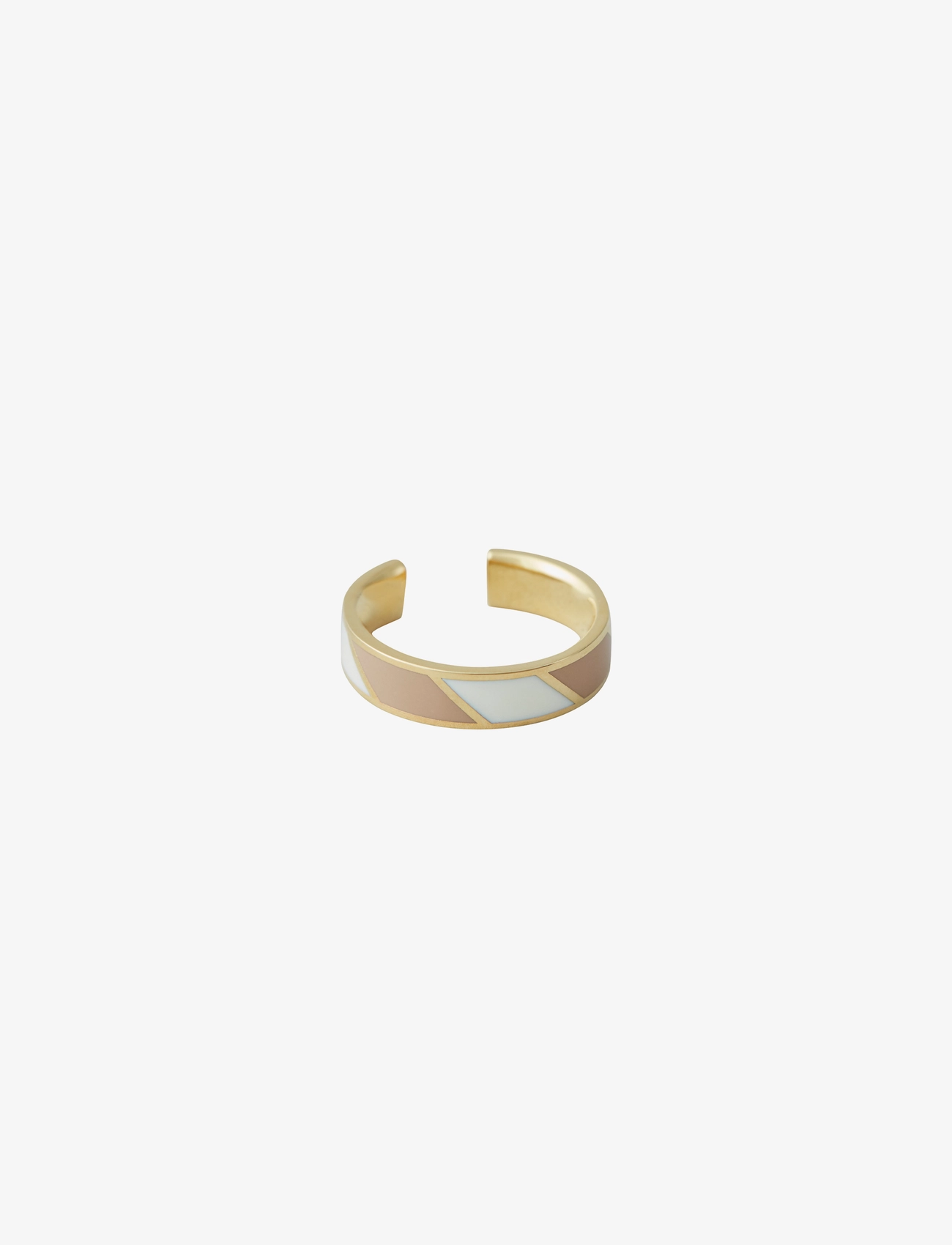 DESIGN LETTERS Gestreift Candy Ring Beige - One Size - Damen