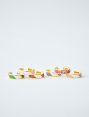 Design Letters - Striped Candy Ring - festkläder till outletpriser - beigewhite - 2