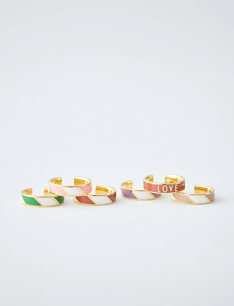 Design Letters - Striped Candy Ring - ringe - beigewhite - 2