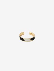 Design Letters - Striped Candy Ring - juhlamuotia outlet-hintaan - black + a055 - 0