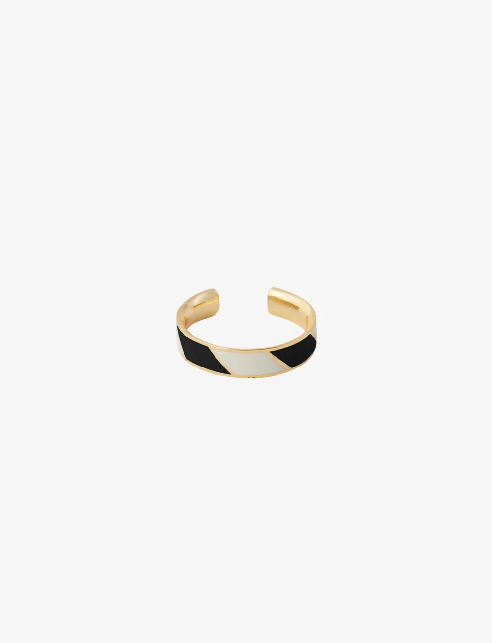 Design Letters - Striped Candy Ring - ringe - black + a055 - 1
