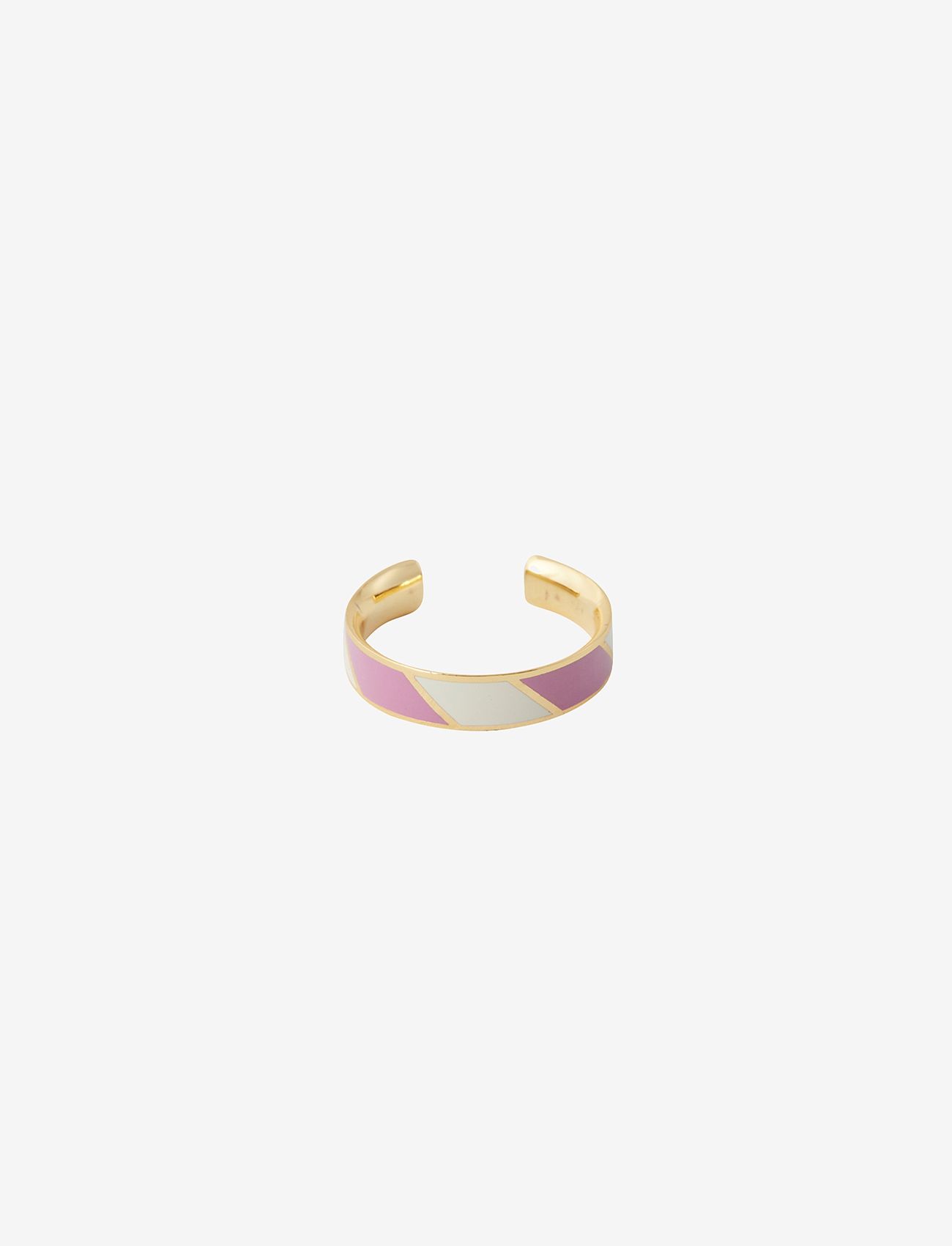 Design Letters - Striped Candy Ring - geschenke unter chf 50 - dark pink 687c + a055 - 0