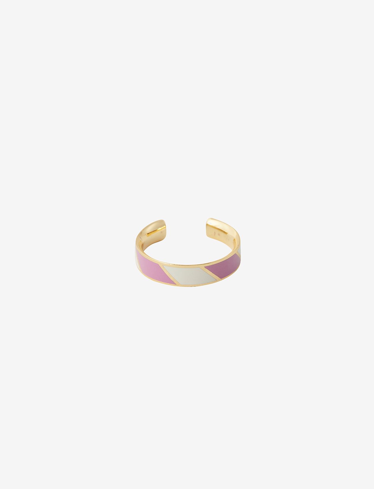 Design Letters - Striped Candy Ring - festmode zu outlet-preisen - dark pink 687c + a055 - 0