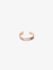 Design Letters - Striped Candy Ring - peoriided outlet-hindadega - dark pink 687c + a055 - 0