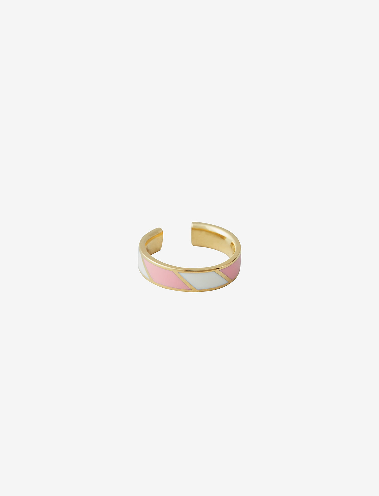 Design Letters - Striped Candy Ring - laveste priser - pinkwhite - 1