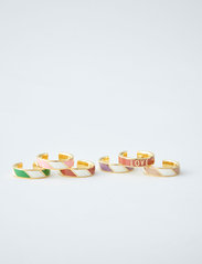 Design Letters - Striped Candy Ring - festmode zu outlet-preisen - pinkwhite - 1