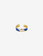 Design Letters - Striped Candy Ring - festmode zu outlet-preisen - cobalt blue 2728c + a055 - 0