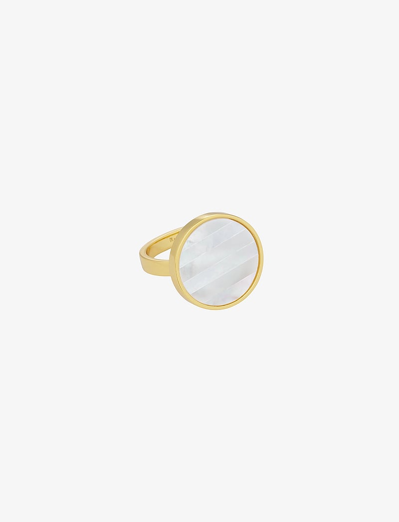 Design Letters - Pearl Lollipop ring 17mm - ringe - gold - 0