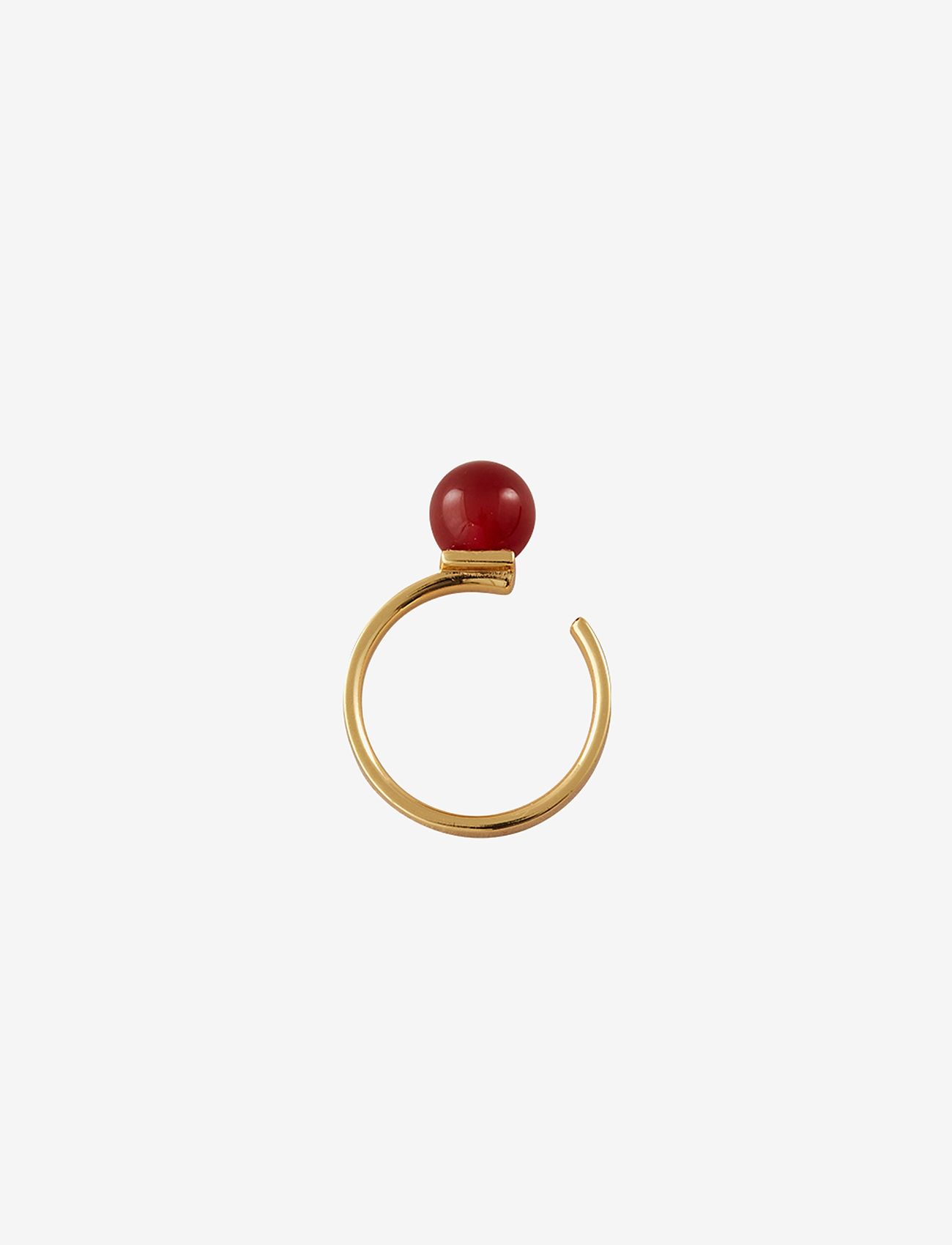 Design Letters - Stone Drop Ring - festtøj til outletpriser - gold - 0