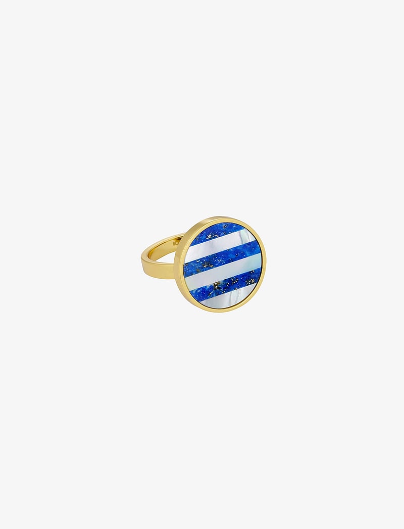 Design Letters - Gemstone Lollipop ring 17mm - ringe - lapis lazuli + pearl - 0