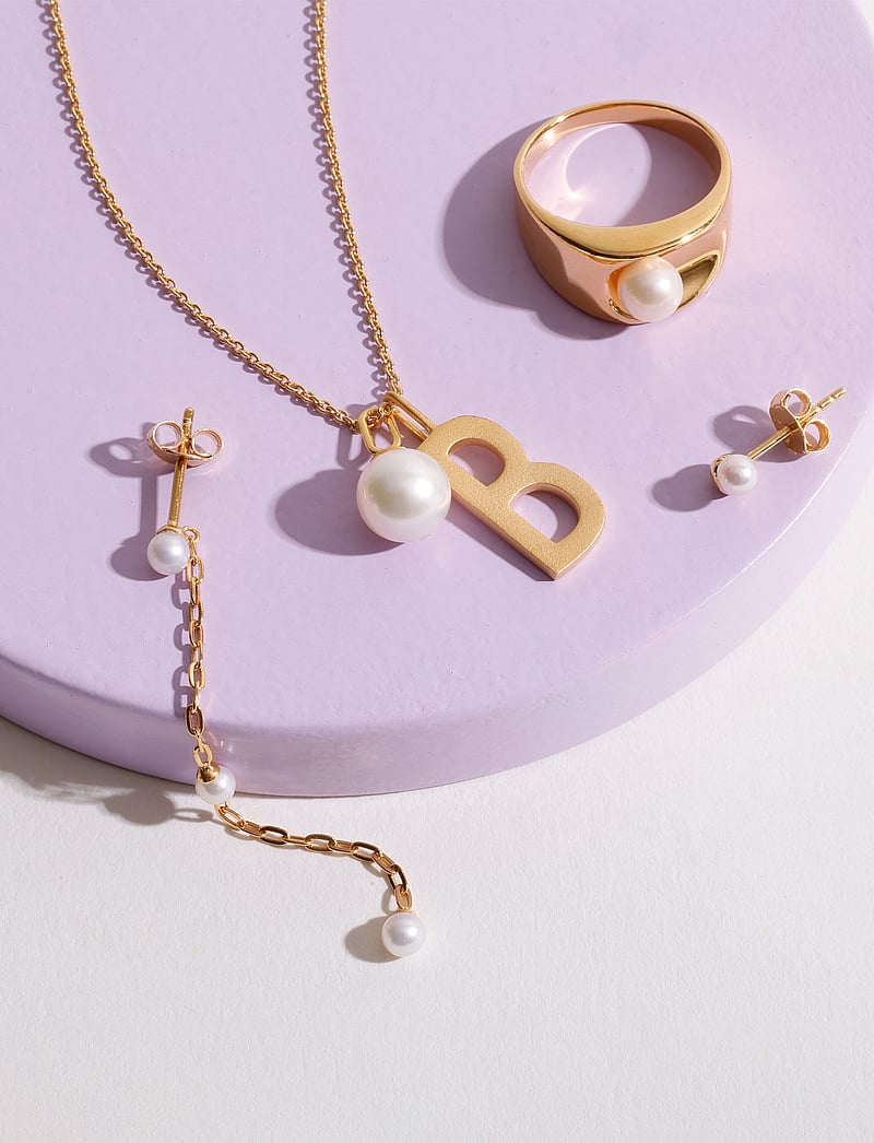 Design Letters - Pearl Solo Ring - Goldplated - ringe - gold - 4