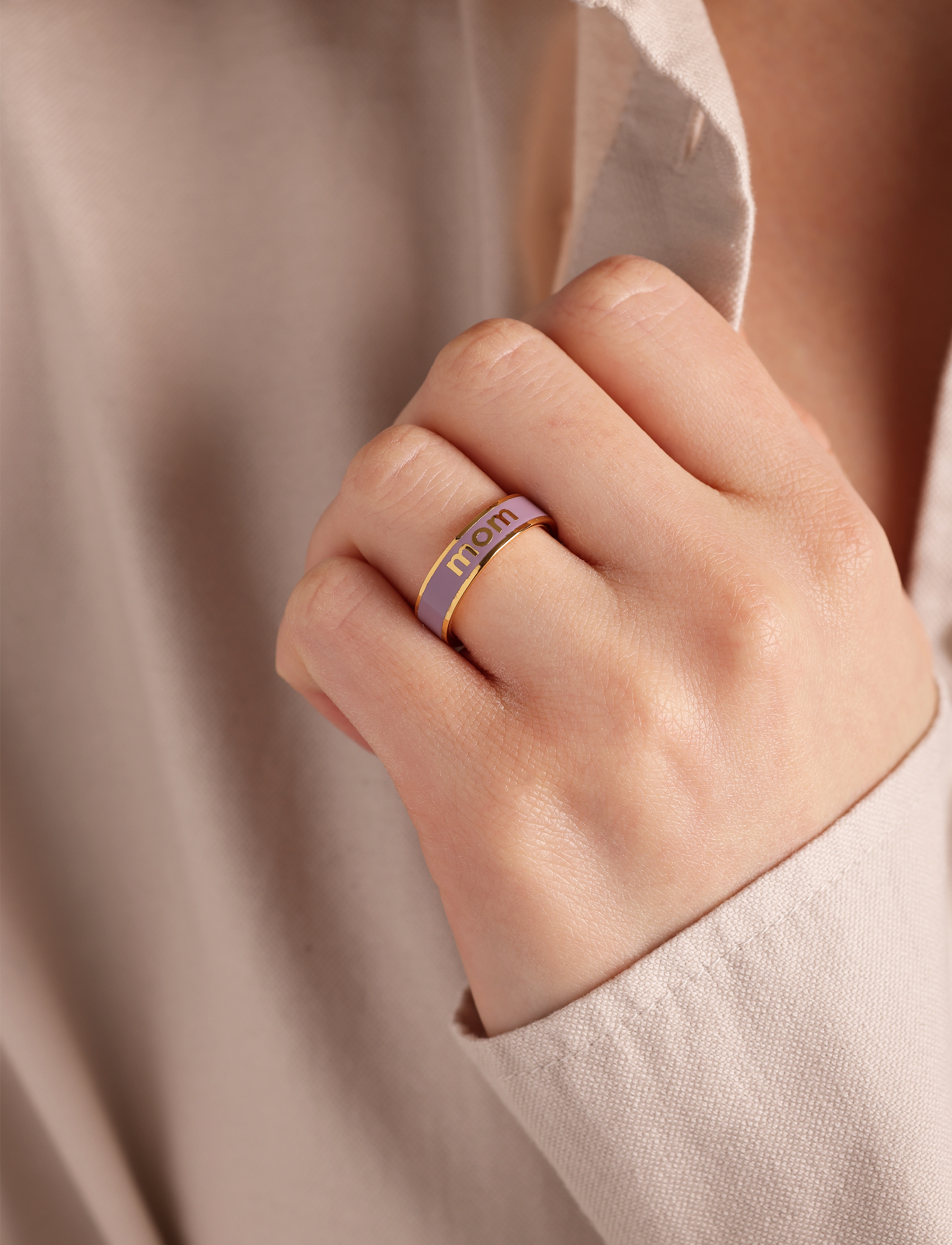 Design Letters Vip Word Candy Ring (Zimula), One Size, Jewellery, Lila - Rings, Frauen
