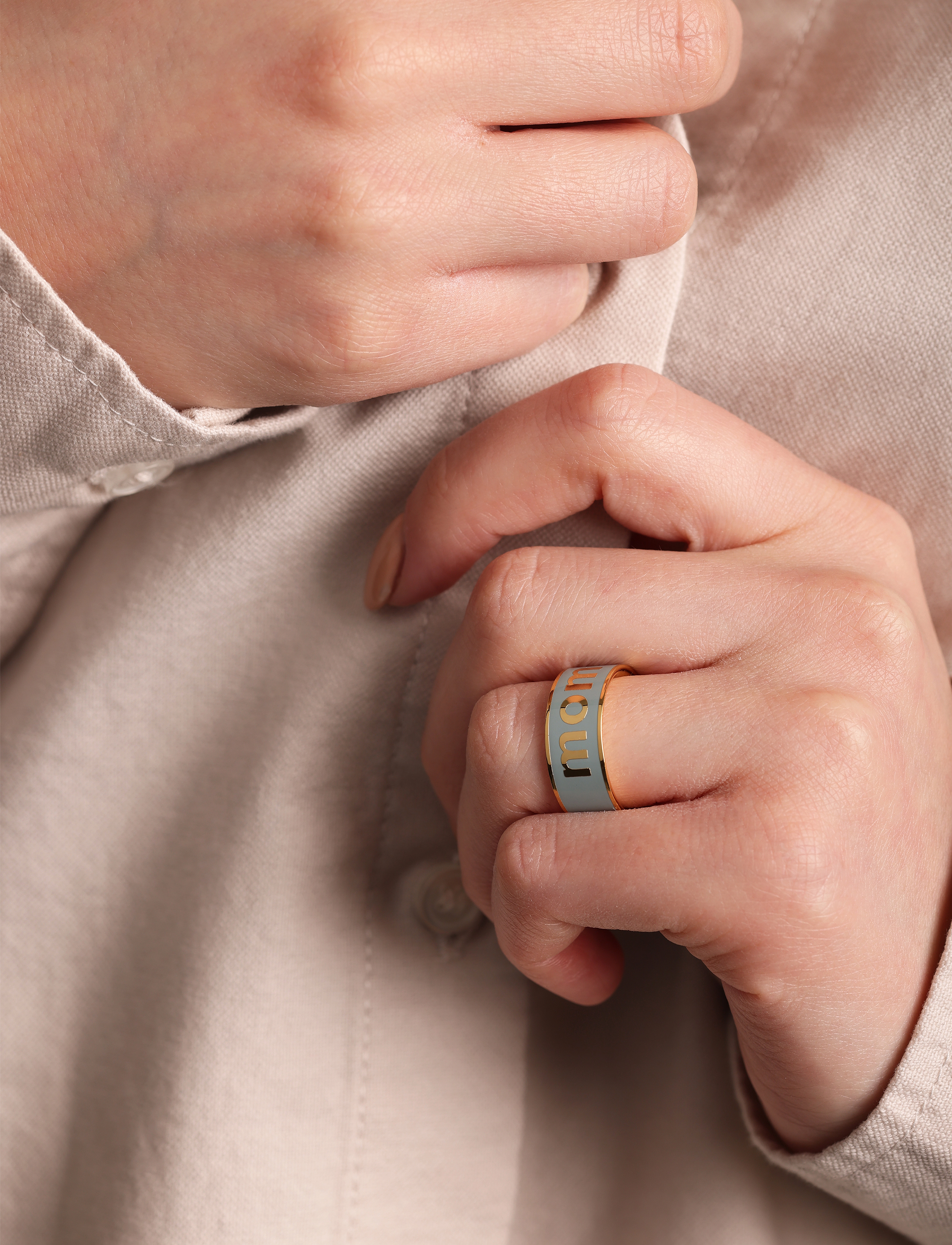 Design Letters Vip Big Word Candy Ring (Zimula), 48-56, Jewellery, Blau - Rings, Frauen