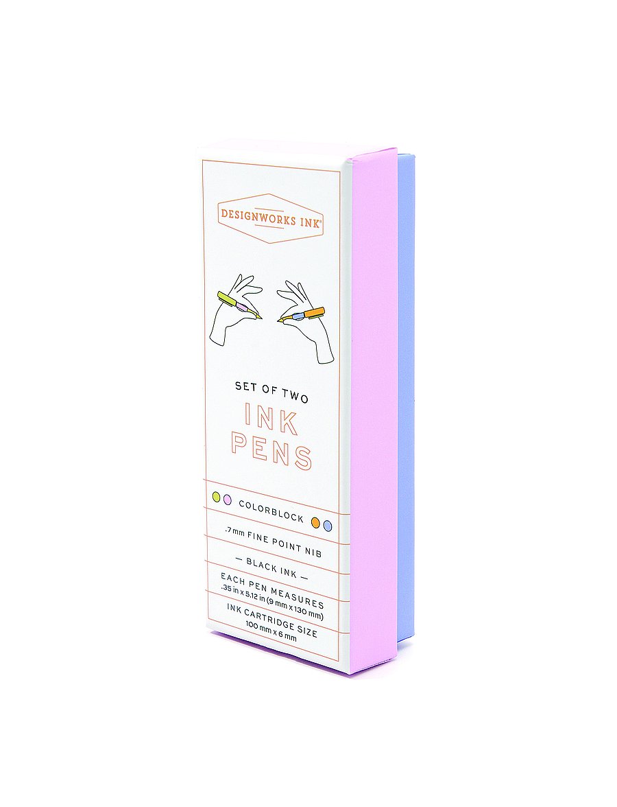 DesignWorks Inc - Color Block Pens (set of 2) - multi - 1