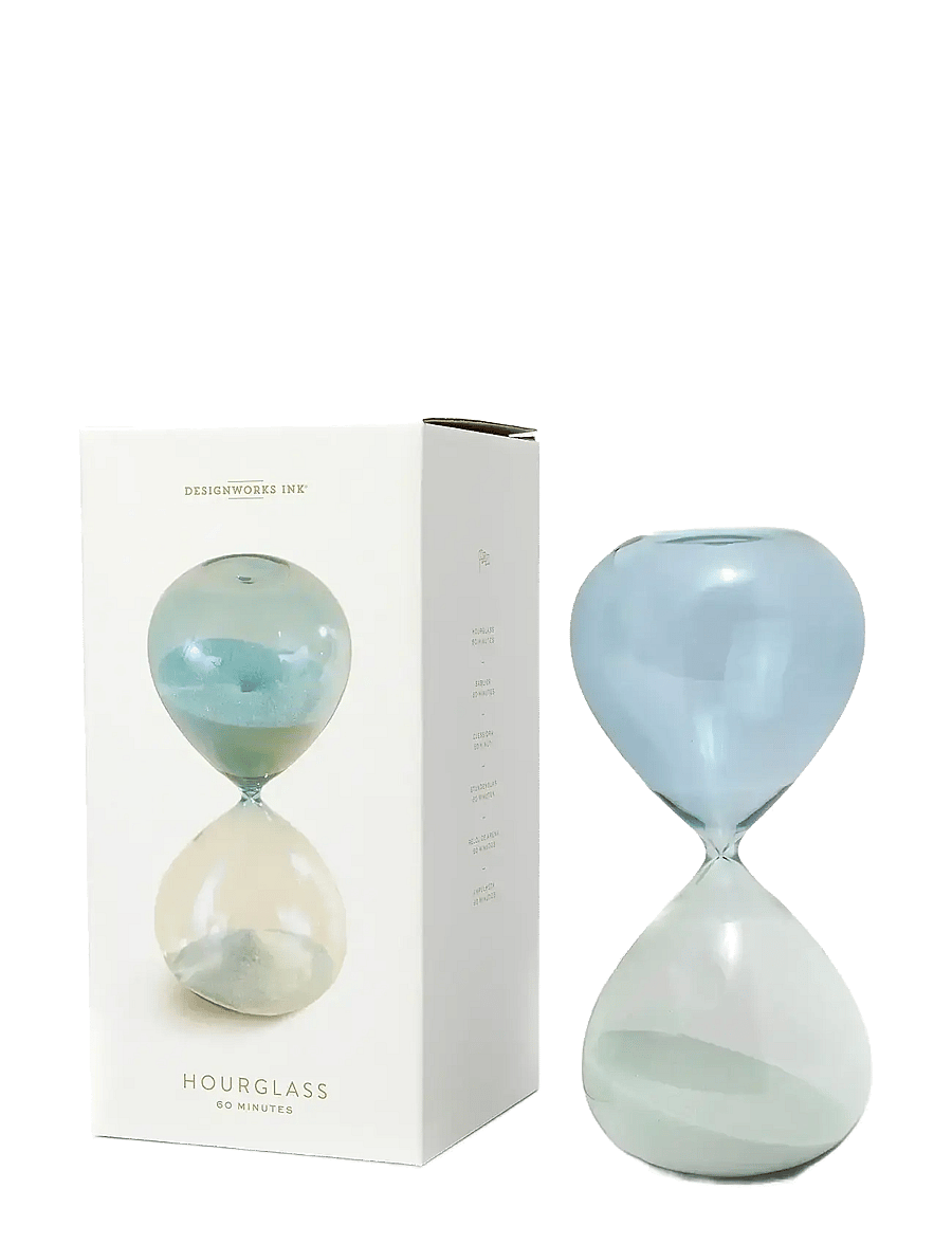 DesignWorks Inc - Hourglass (1 Hr) Boxed - Seaglass Ombre - light blue - 0