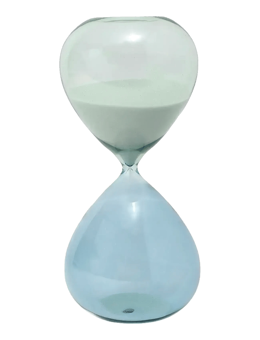 DesignWorks Inc - Hourglass (1 Hr) Boxed - Seaglass Ombre - light blue - 1