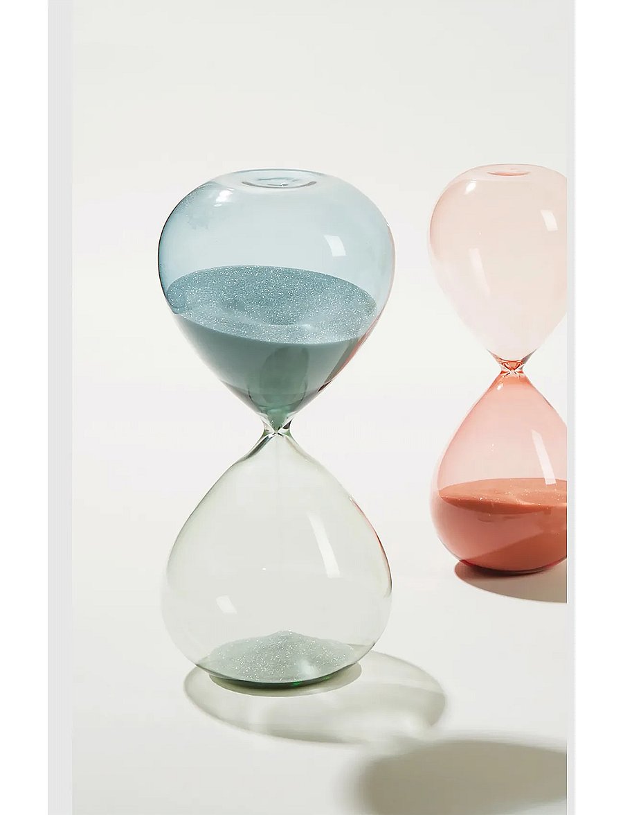 DesignWorks Inc - Hourglass (1 Hr) Boxed - Seaglass Ombre - light blue - 2