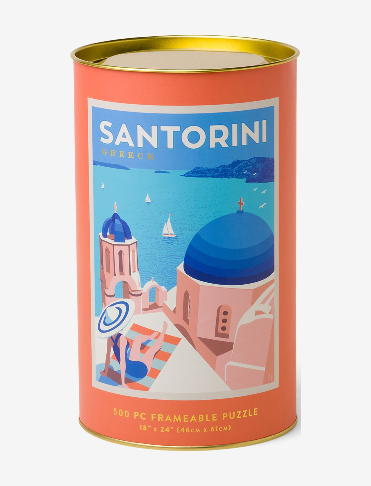 DesignWorks Inc Puzzle World Travel Santorini, One Size, Puzzles & Games, Mehrfarbig/gemustert - Puzzles, Homeware