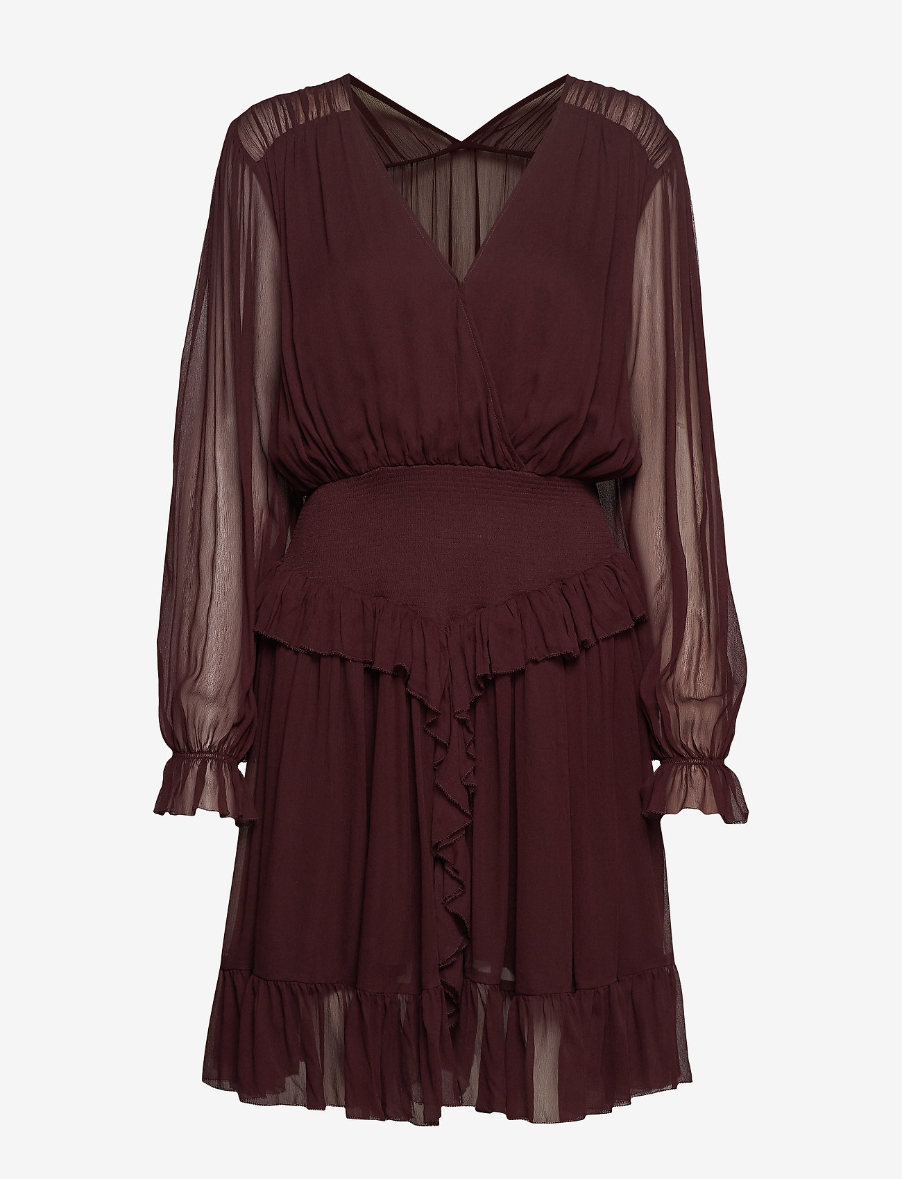 DESIGNERS, REMIX - Mindy Ruffle Dress - korte kjoler - rouge noir - 0