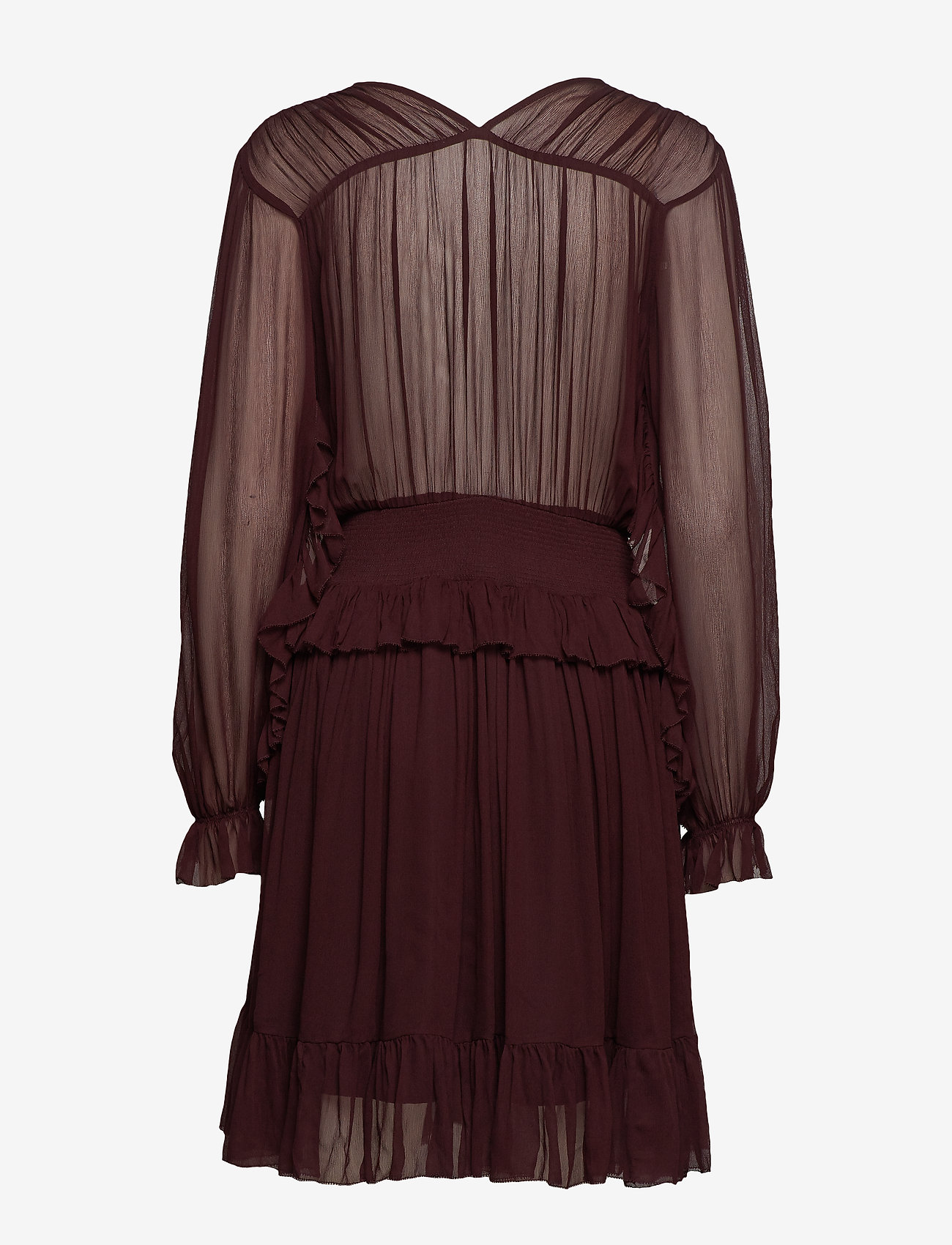 DESIGNERS, REMIX - Mindy Ruffle Dress - short dresses - rouge noir - 1