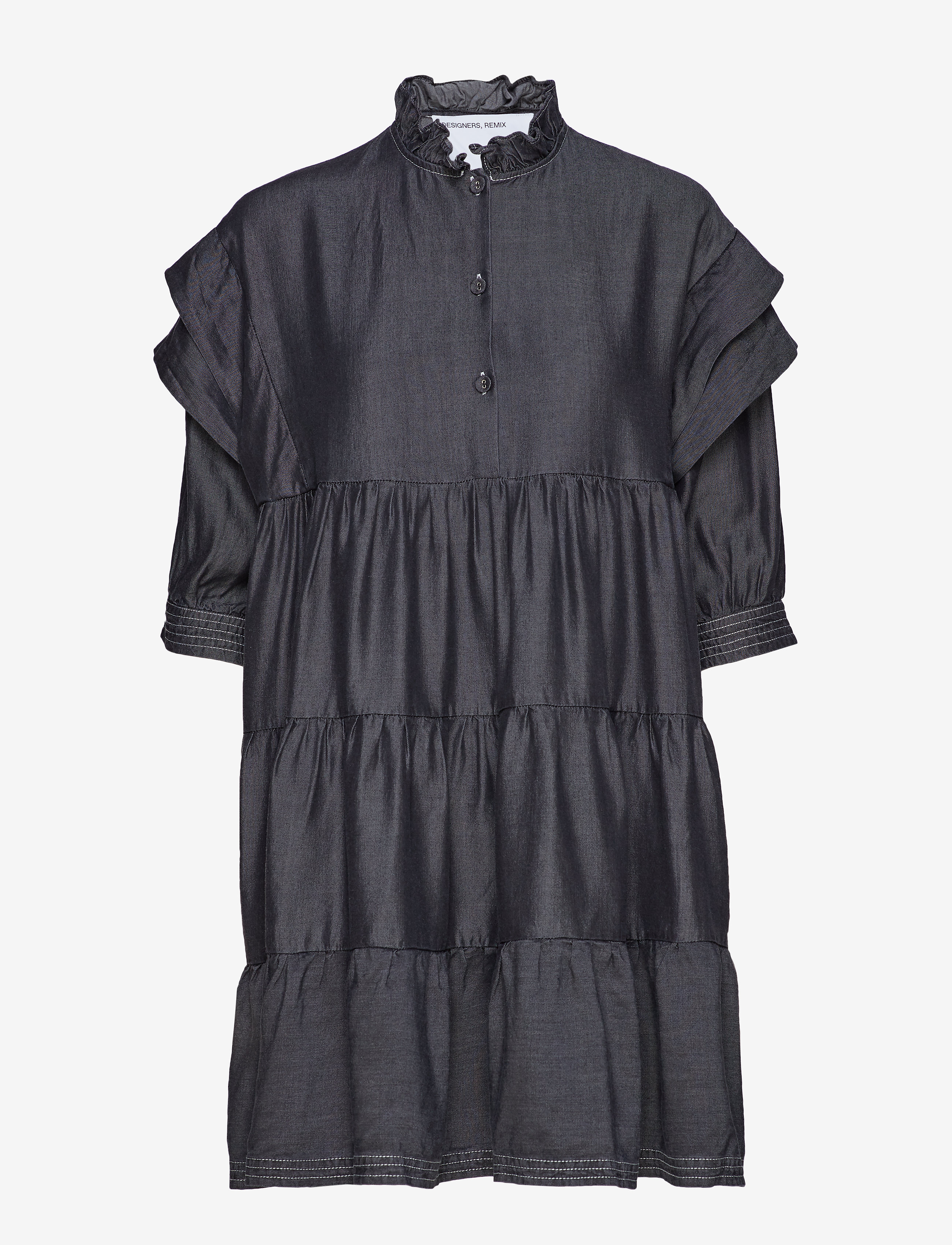 DESIGNERS, REMIX - Polly Layered Dress - black denim - 0
