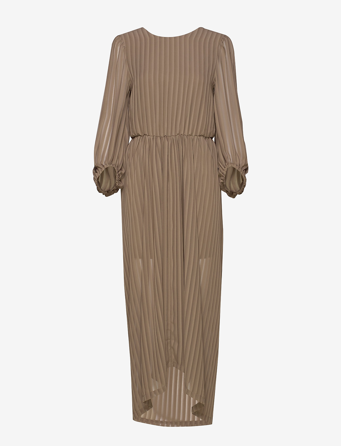 DESIGNERS, REMIX - Long sheer open back dress - khaki - 0