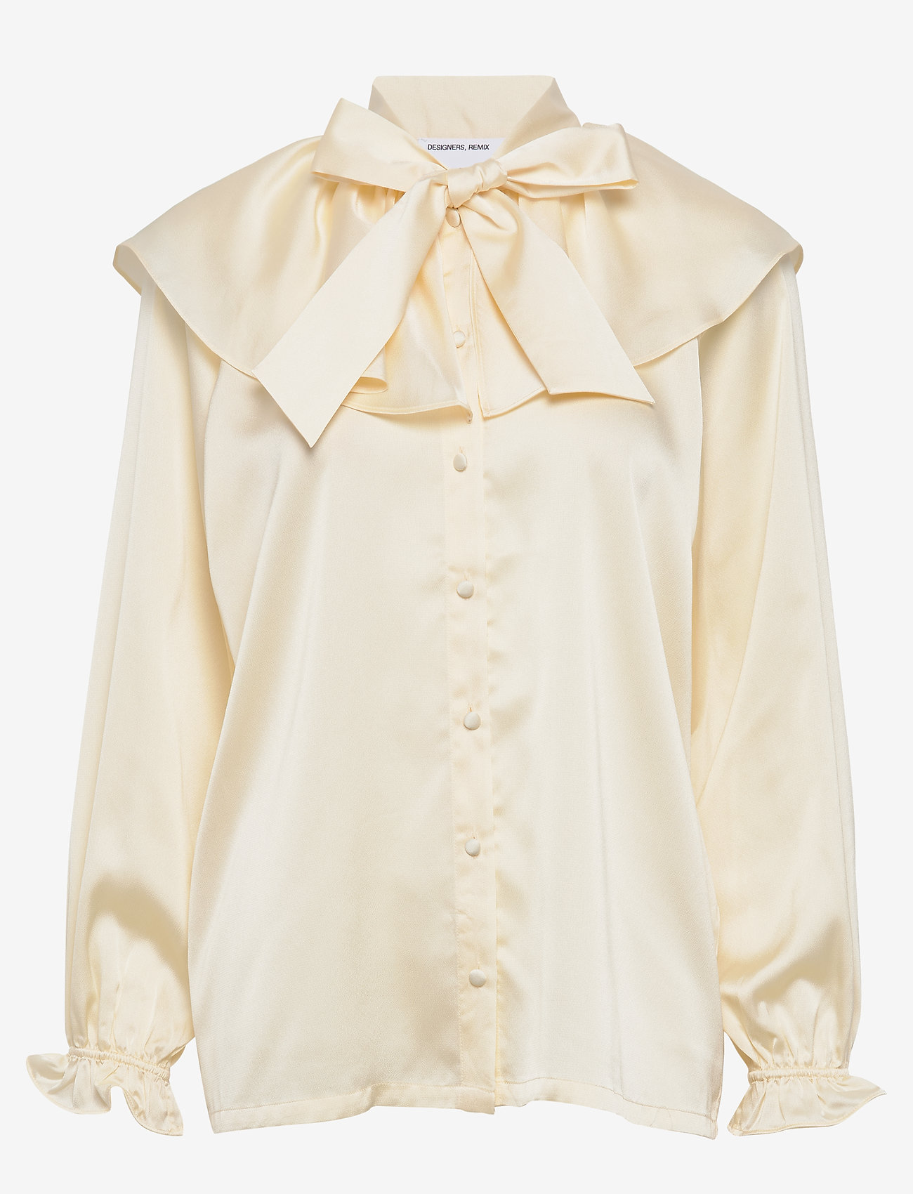 DESIGNERS, REMIX - Feature collar pussy-bow blouse - cream - 0