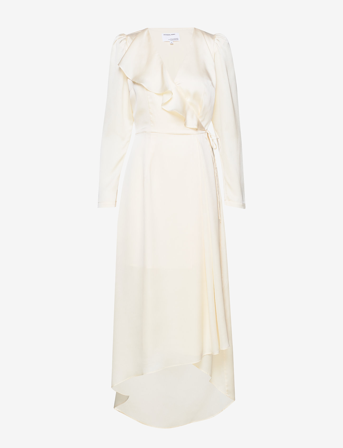 DESIGNERS, REMIX - Long ruffled wrap dress - cream - 0