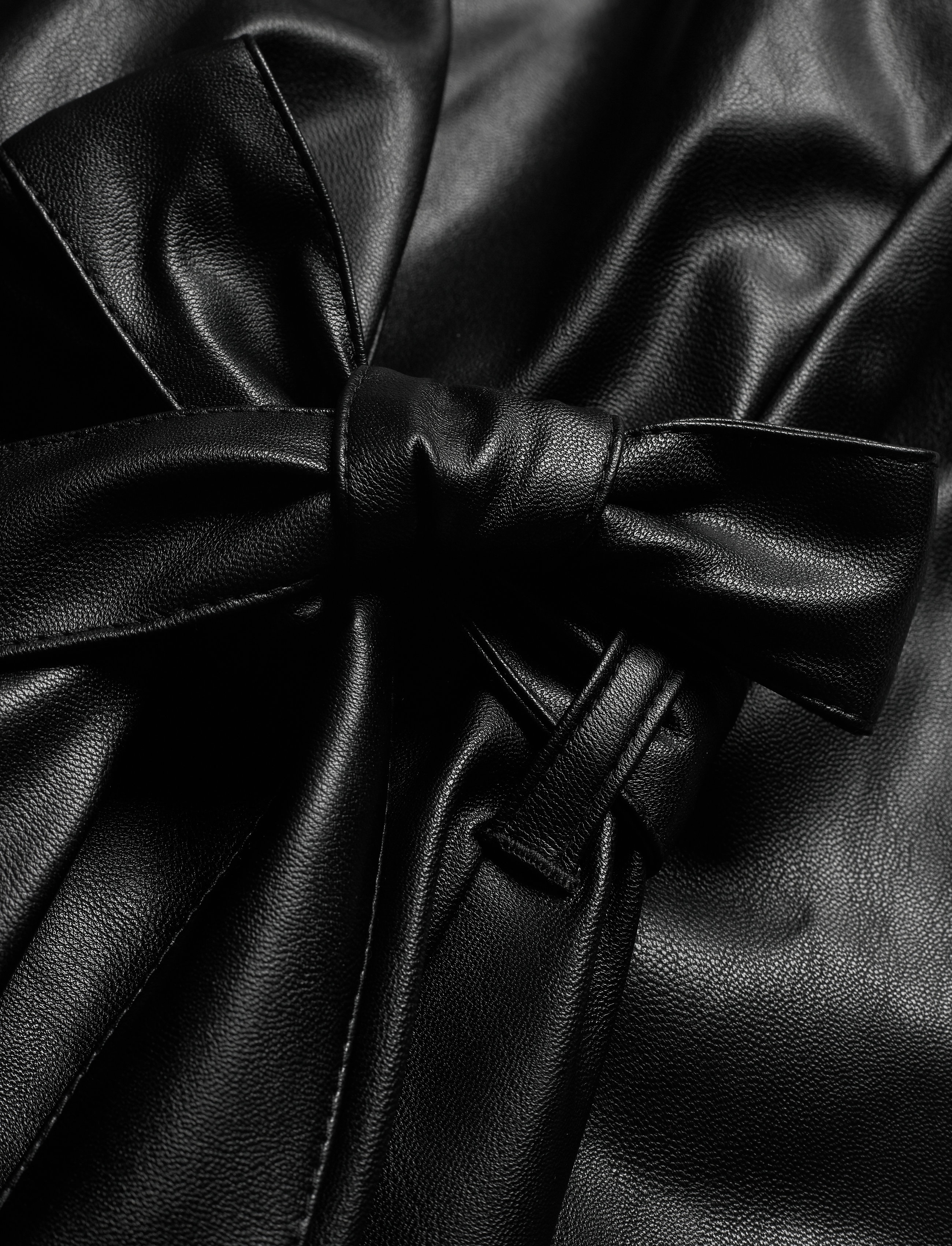 DESIGNERS, REMIX - Leather free leather wrap dress - black - 3