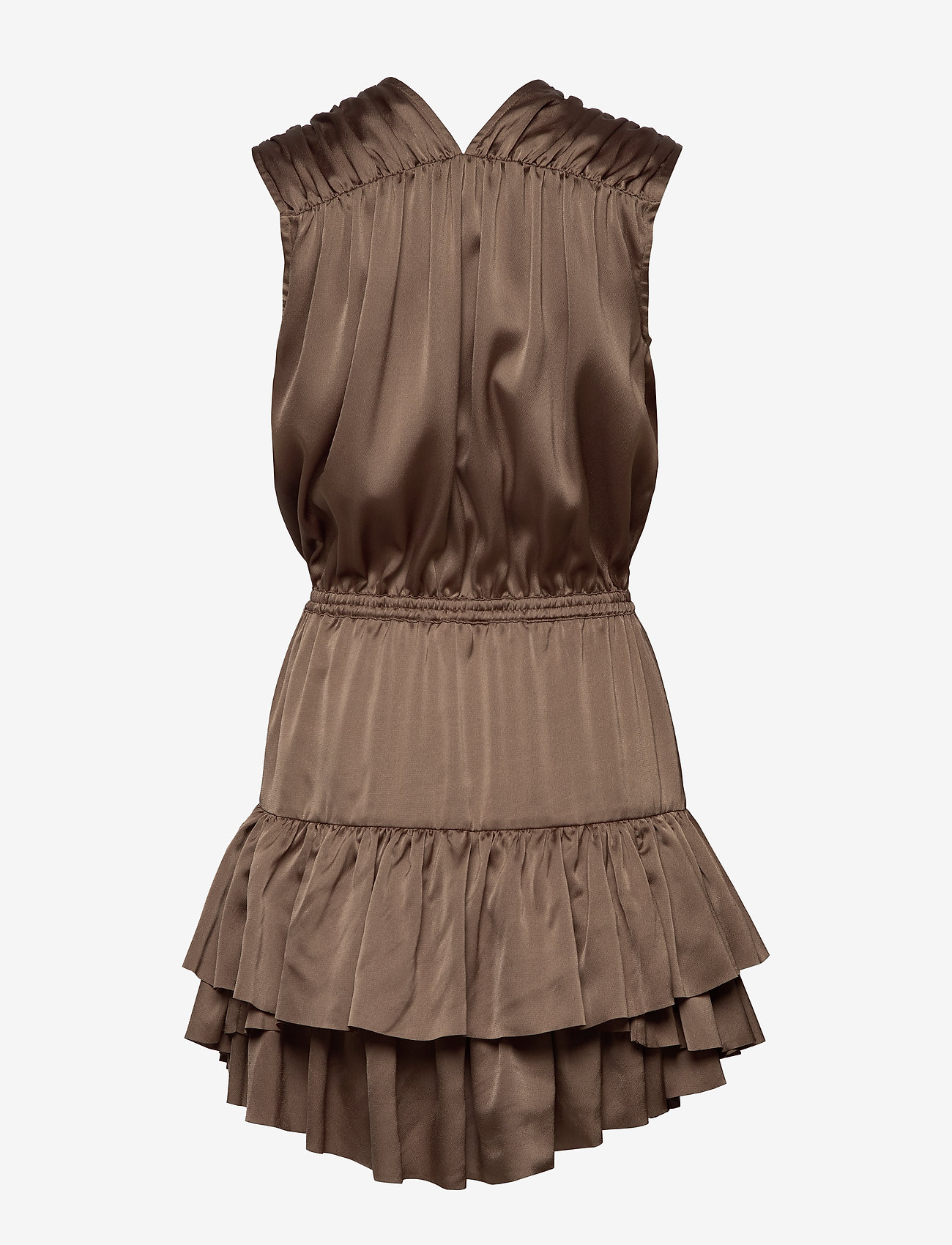 DESIGNERS, REMIX - Ruffled front wrap dress - khaki - 1