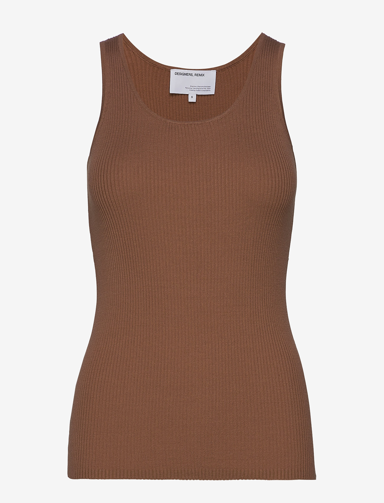 DESIGNERS, REMIX - Slim knitted tank top - cinnamon - 0
