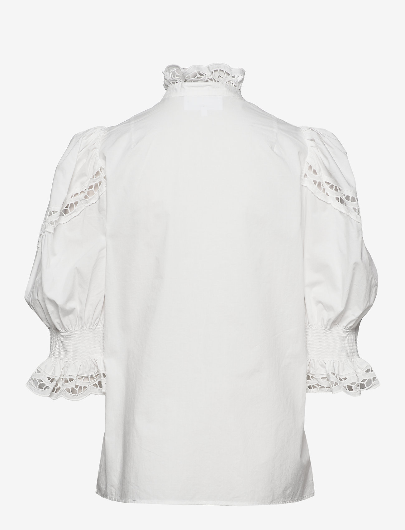 DESIGNERS, REMIX - Broderie anglaise shirt with puffed sleeves - cream - 1