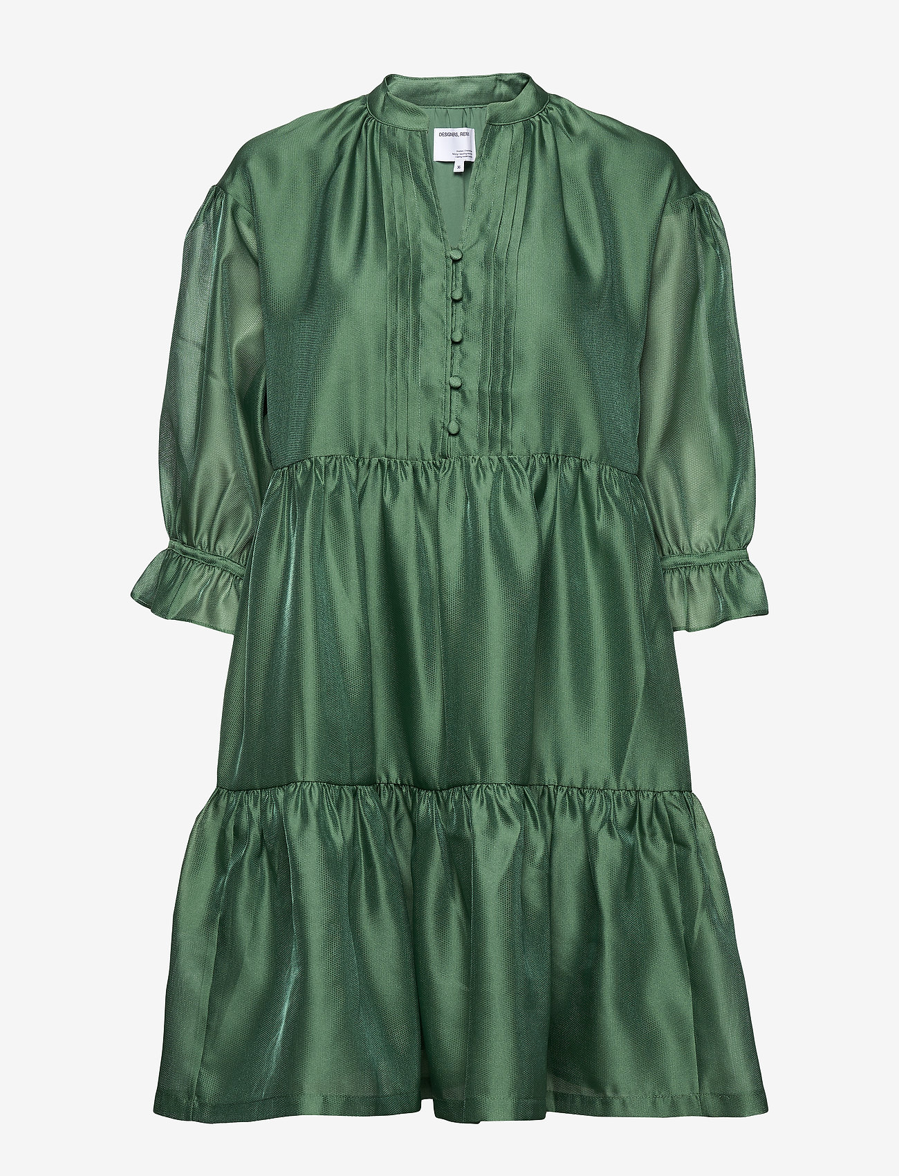 DESIGNERS, REMIX - Voluminous tiered dress - short dresses - dusty green - 0