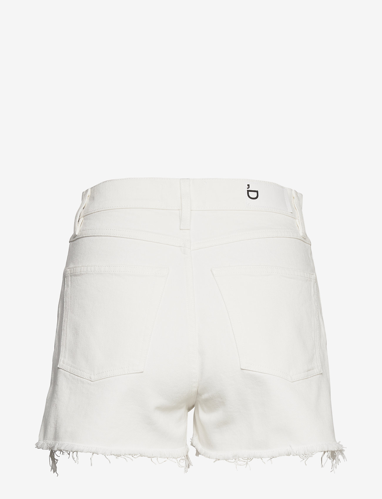 DESIGNERS, REMIX - Short frayed mid-rise denim shorts - cream - 1