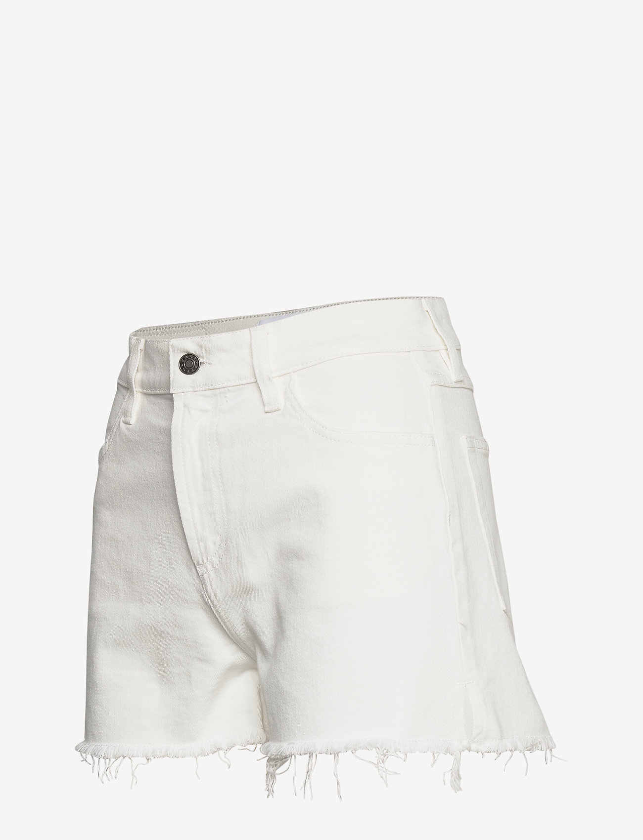 DESIGNERS, REMIX - Short frayed mid-rise denim shorts - cream - 2