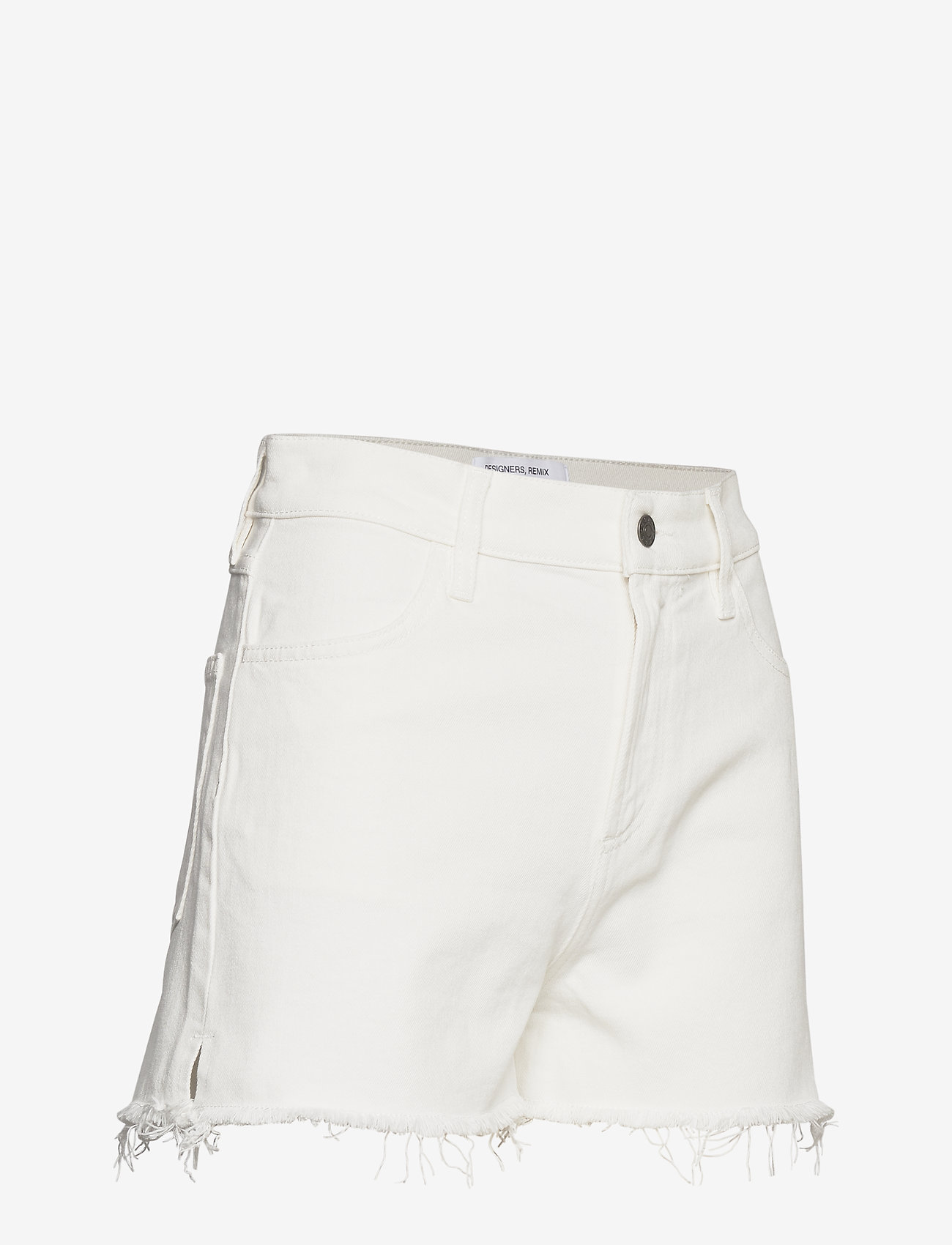 DESIGNERS, REMIX - Short frayed mid-rise denim shorts - cream - 3